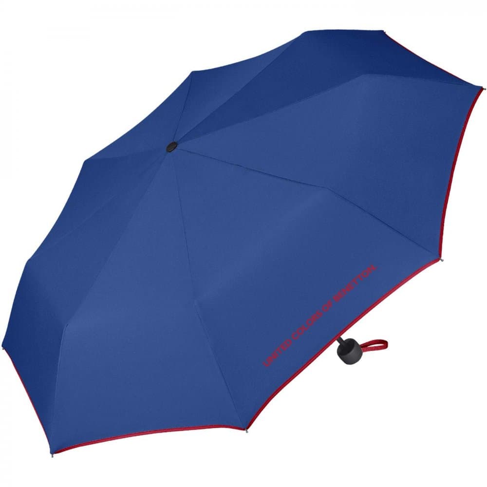 Deštník skládací Benetton Super Mini Blue 56202 modrý - náhled 2