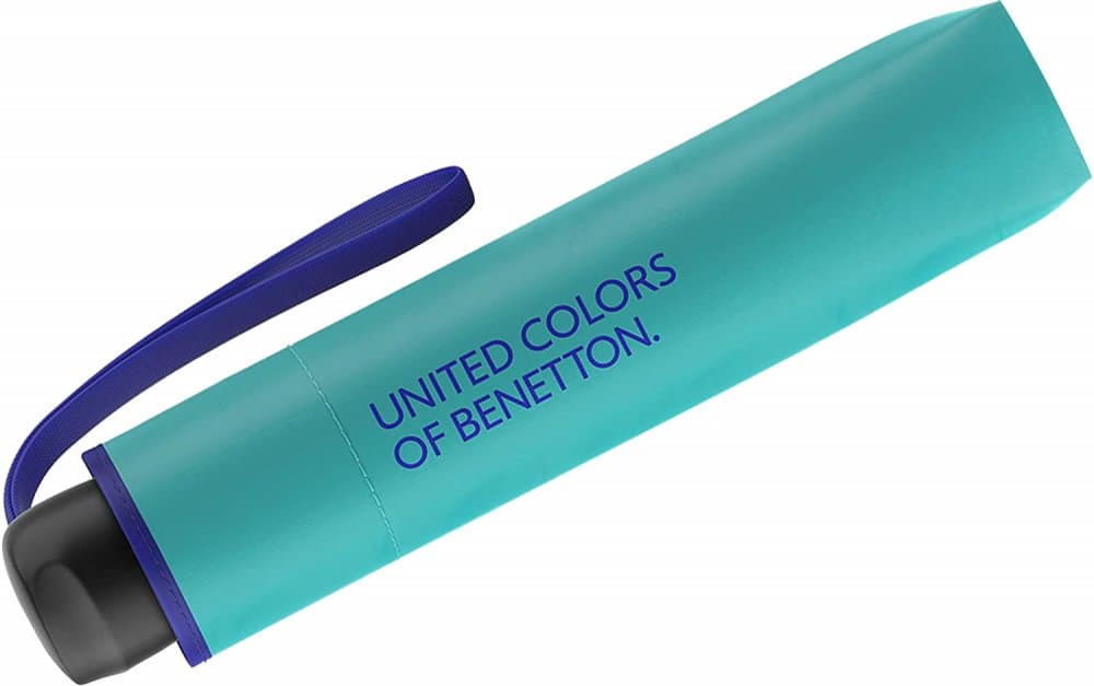 Dámský skládací deštník Benetton Super Mini turquoise 56307 tyrkysový - náhled 2