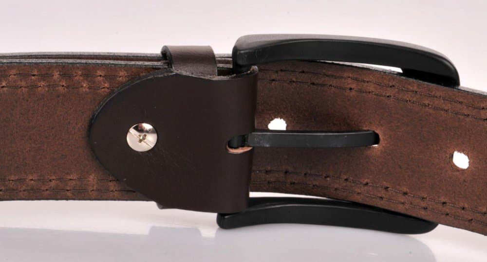 Penny Belts kožený pánský opasek 02-2-40 hnědý 100 cm - náhled 5