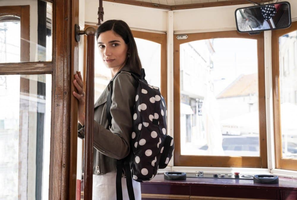 Reisenthel mini maxi rucksack dots white AP7073 - náhled 2