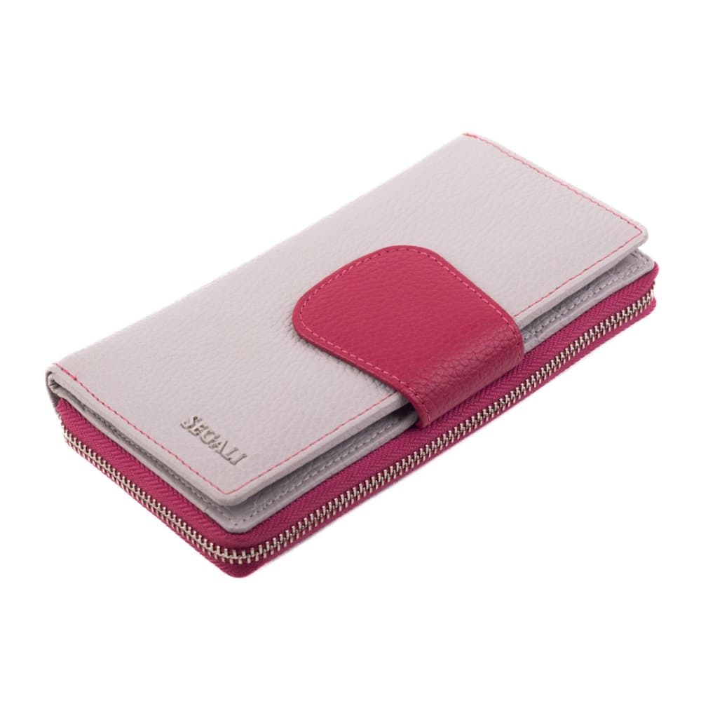 Dámská peněženka kožená SEGALI 7617 B grey/viva magenta - náhled 4