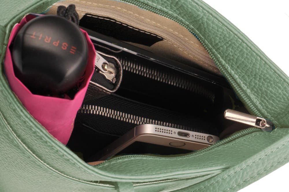 Dámská kožená crossbody kabelka 5085 mátově zelená - náhled 5