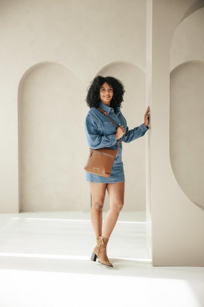 Dámská crossbody kabelka Enrico Benetti Sarah 66715-005 hnědá cognac - náhled 2