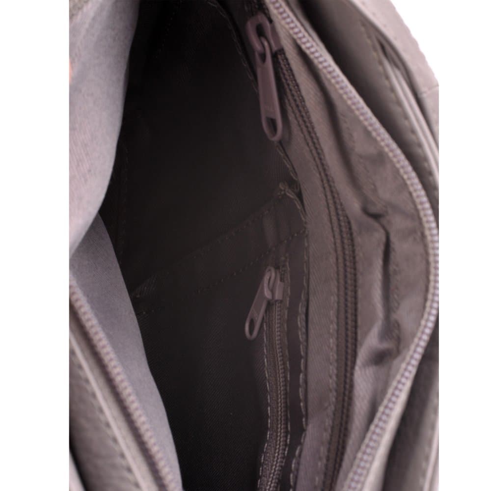 Kožená kabelka přes rameno New Bags Leather LB-206 hnědá taupe - náhled 5