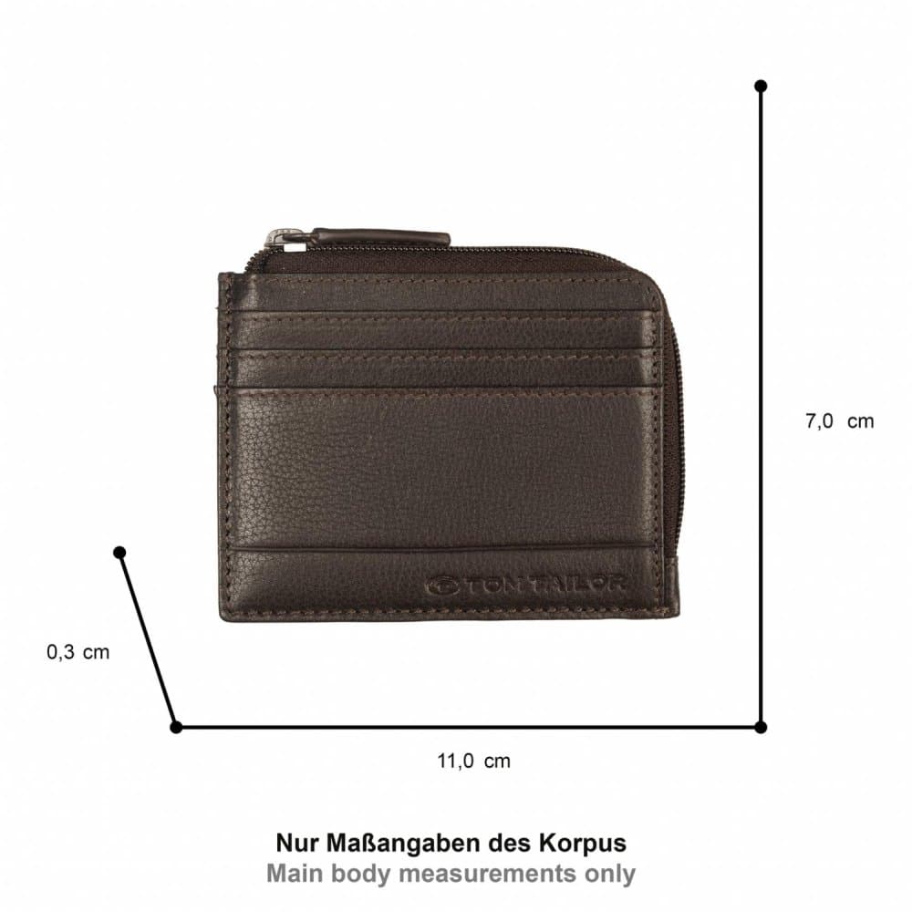 Kožené pouzdro na karty s RFID Tom Tailor Bela 011286 tmavě hnědé - náhled 4