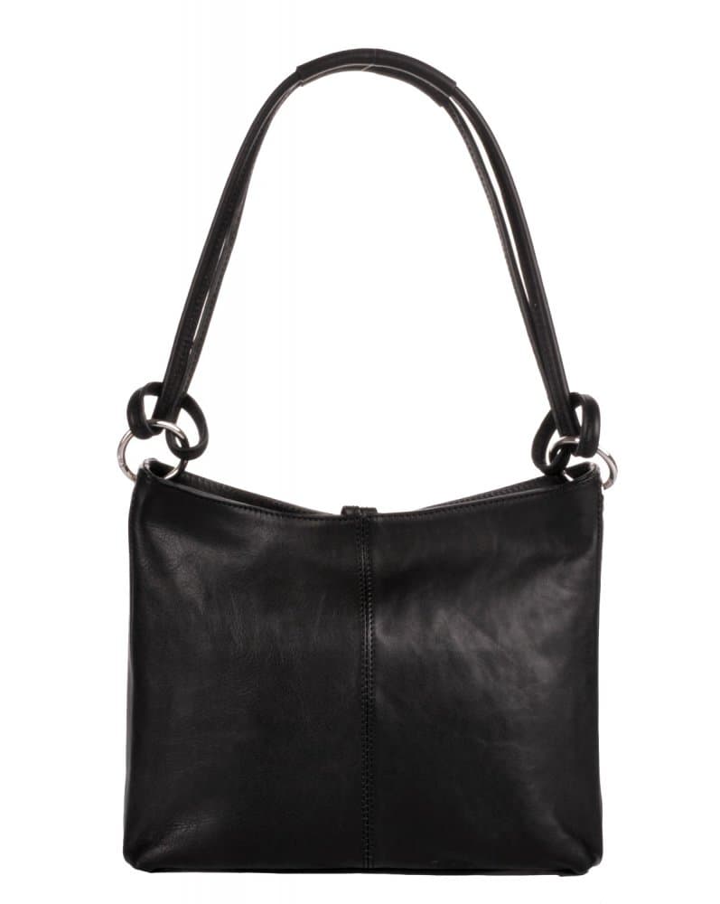 Giglio leather Dámská kožená kabelka přes rameno 095 černá - náhled 2