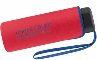 Deštník skládací Benetton Ultra Mini flat red 56403 červený - náhled 4
