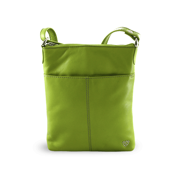 Malá kožená crossbody kabelka 212-3013 - zelená - náhled 2