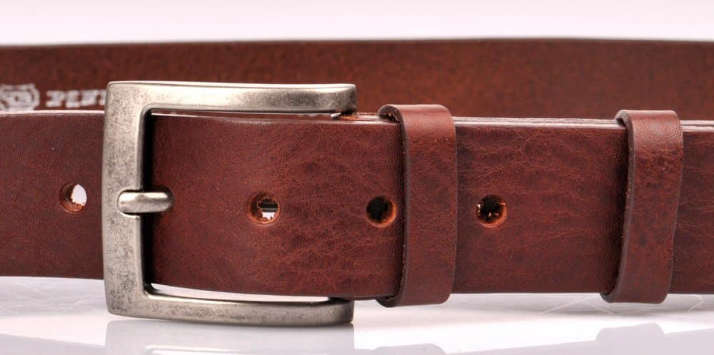 Penny Belts Kožený hnědý pásek šířka 40 mm 501-R-43 110 cm - náhled 3