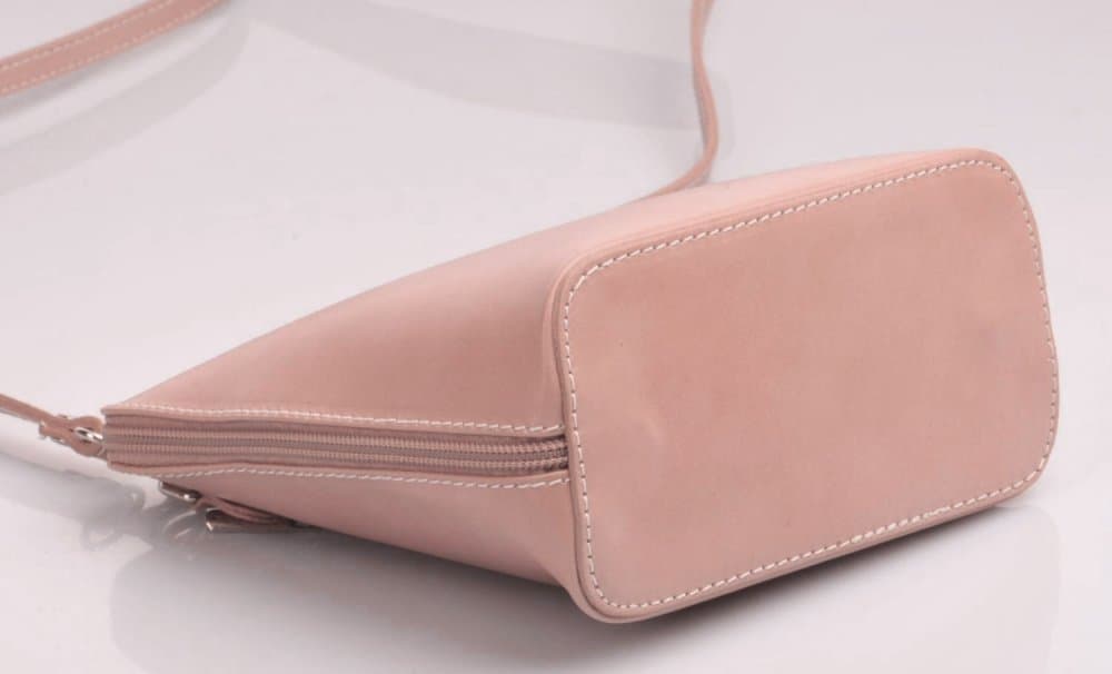 Giglio leather Malá dámská kožená kabelka 133 světle růžová - náhled 4