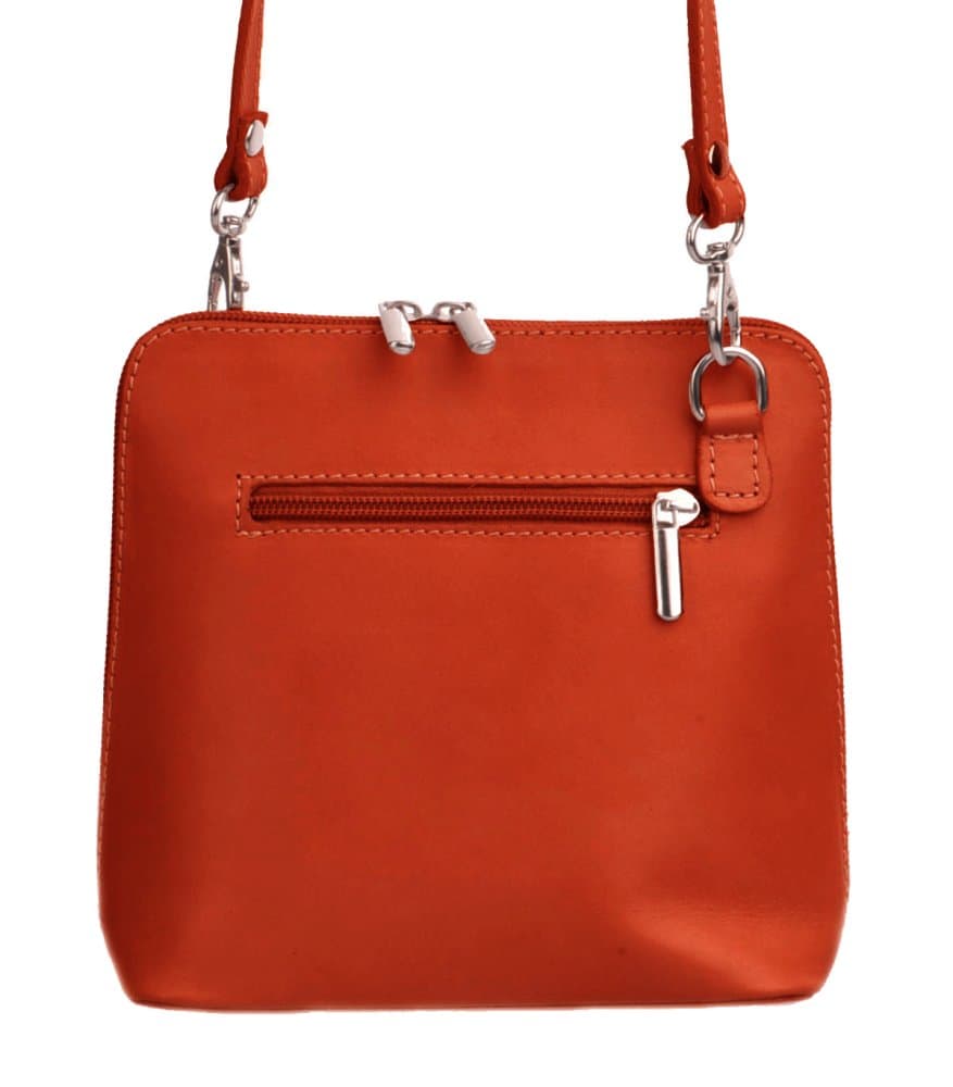 Giglio leather Malá dámská kožená kabelka 133 oranžová - náhled 2