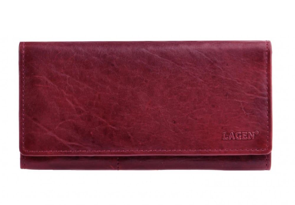 Lagen Dámská kožená peněženka V-102/T wine red