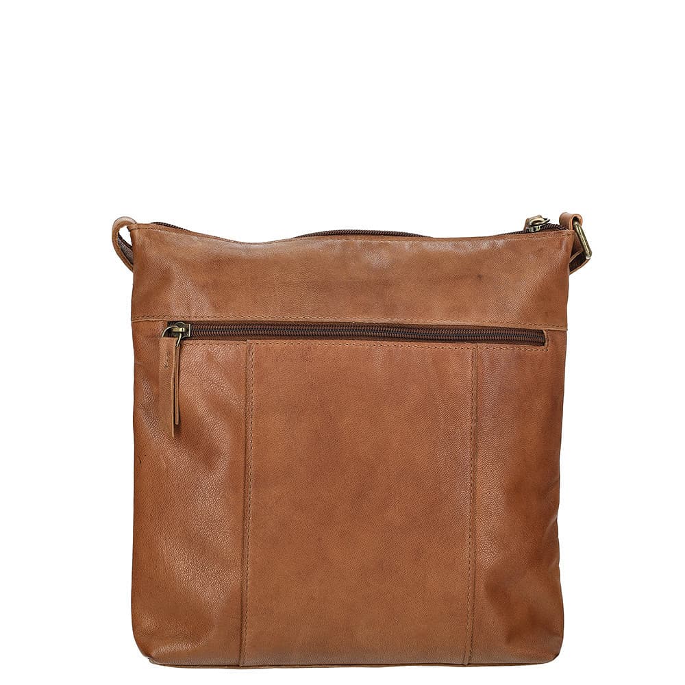 Proplétaná kožená crossbody kabelka Enrico Benetti Sicily 89031-005 hnědá cognac - náhled 4