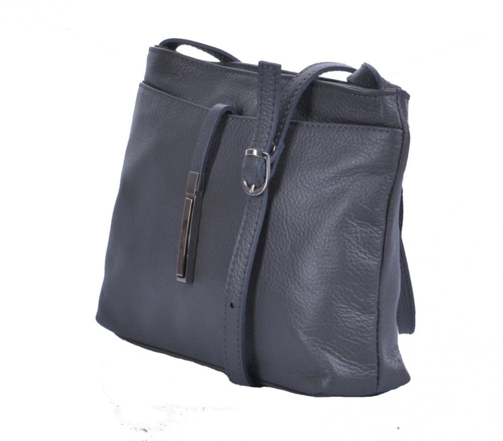 MaxFly Dámská kožená crossbody kabelka 5085 šedá - náhled 5