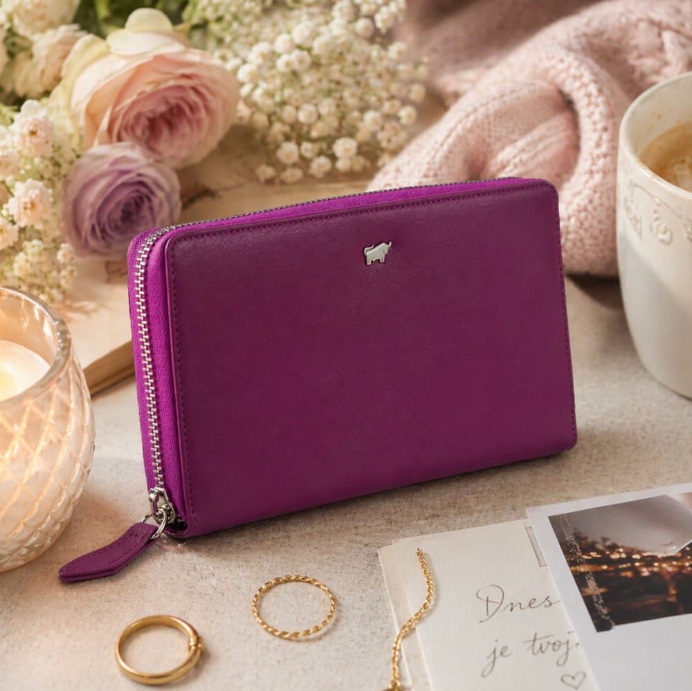 Dámská kožená peněženka Braun Büffel JOY s RFID ochranou – Purple Plum 41355-294-084 - náhled 5