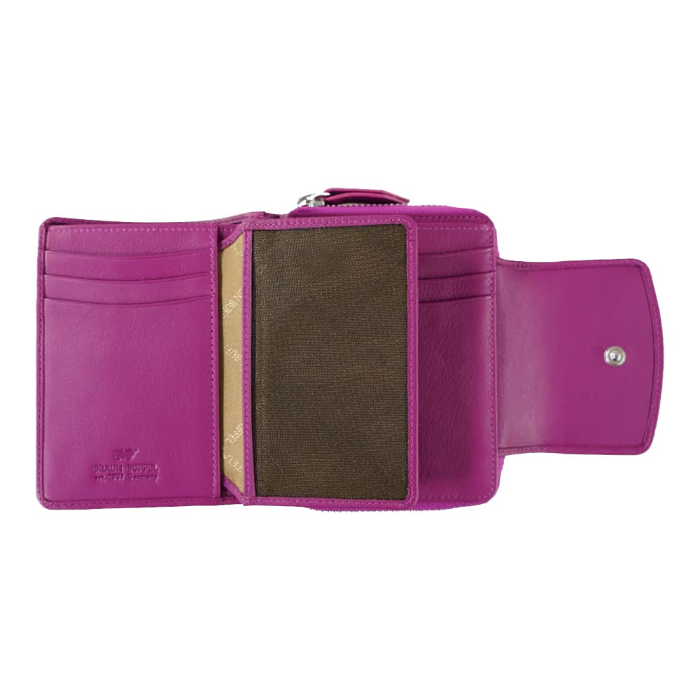 Braun Büffel Dámská peněženka z hladké kůže s RFID ochranou – střední velikost 41353-294-084 Purple Plum - náhled 2