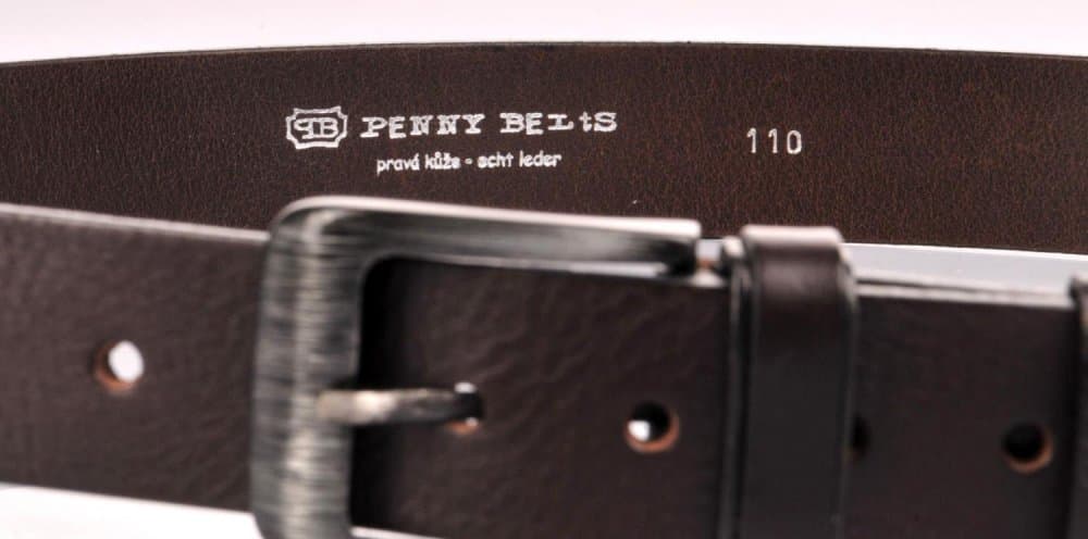 Pánský kožený hnědý pásek 2-PR1-40 90 cm - náhled 4