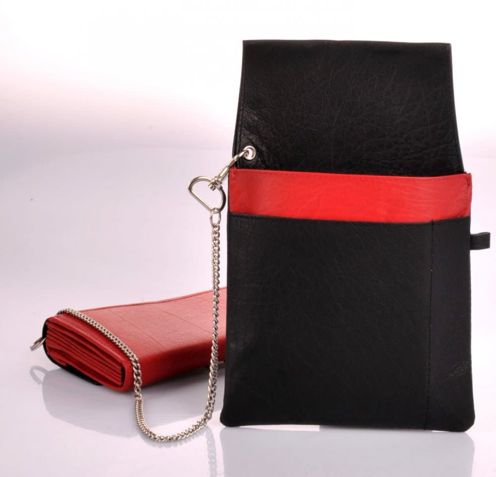 Kožená kasírka s pouzdrem 552-785 black/red - náhled 5