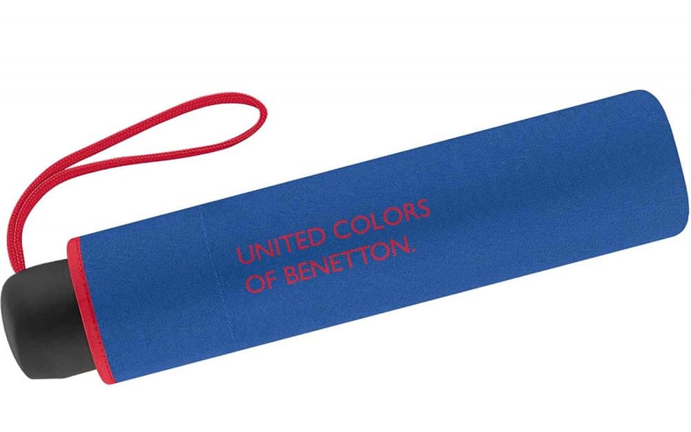 Deštník skládací Benetton Super Mini Blue 56202 modrý - náhled 3
