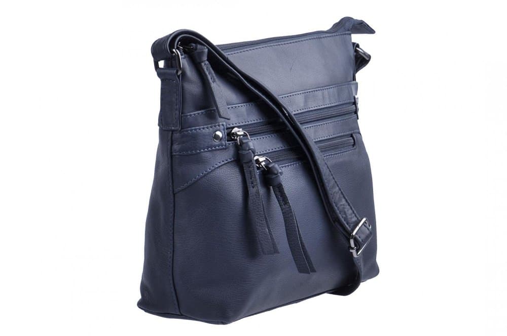 New Bags kožená kabelka LB-296 tmavě modrá - náhled 2