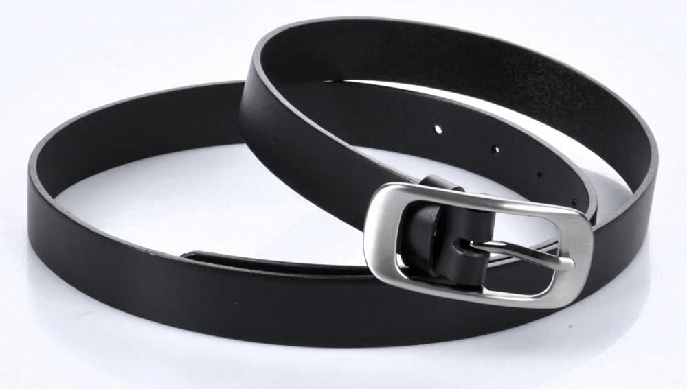 Penny Belts Dámský úzký kožený pásek 173-63 černý 100 cm - náhled 2