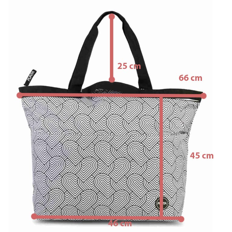 Plážová taška PUNTA BIG XXL 10499-0120 bílo/černá - náhled 3