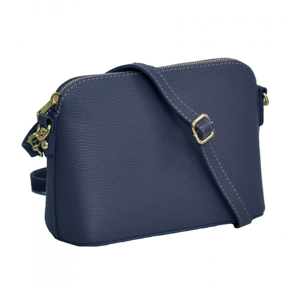 MaxFly dámská kožená kabelka  crossbody 5232 tmavě modrá - náhled 1