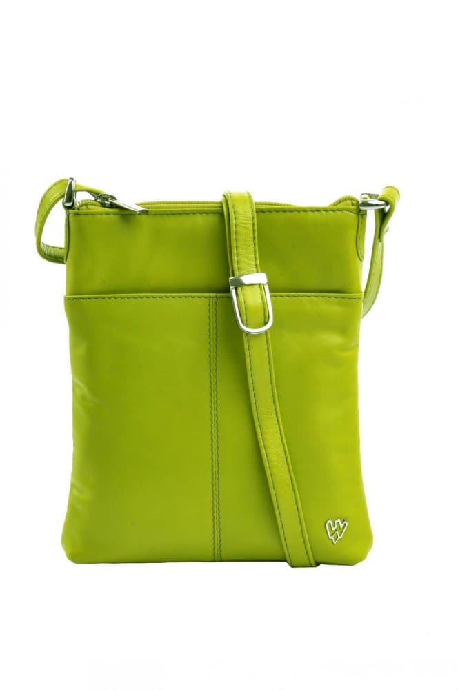 Malá kožená crossbody kabelka 212-3013 - zelená - náhled 1