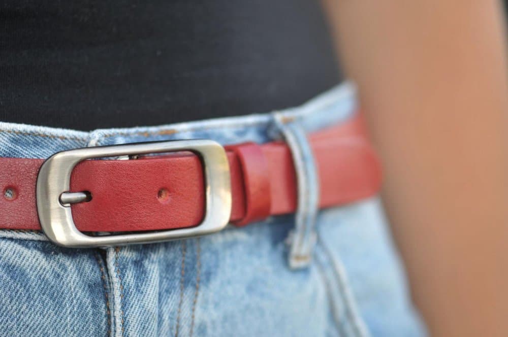Dámský úzký kožený pásek Penny Belts 173-93 červený