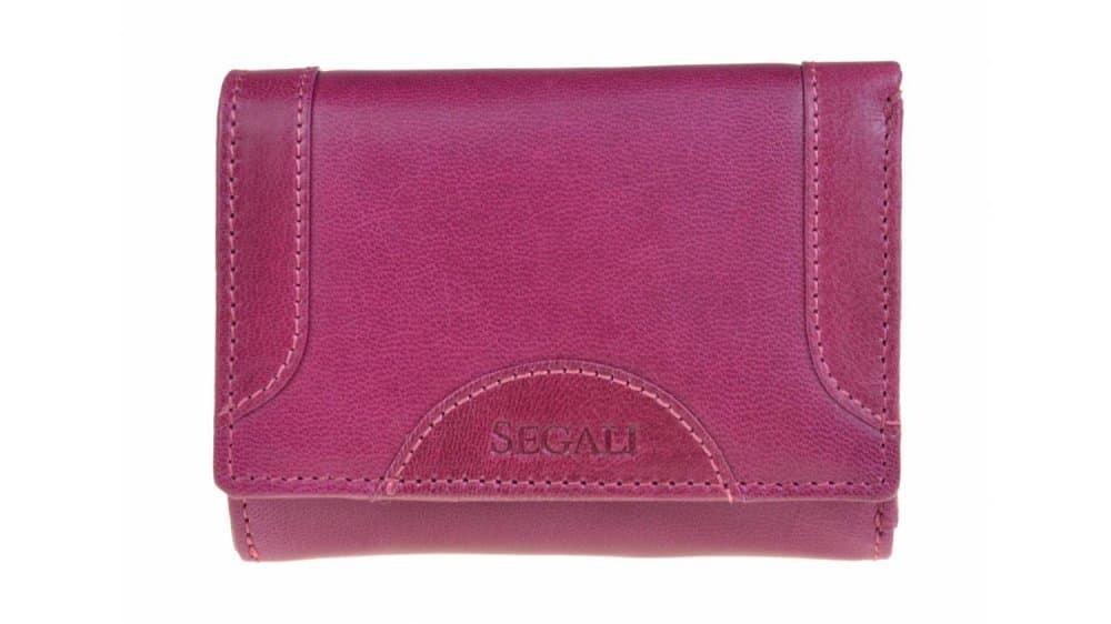 Dámská peněženka kožená SEGALI 7196 B fuchsia - růžová - náhled 3