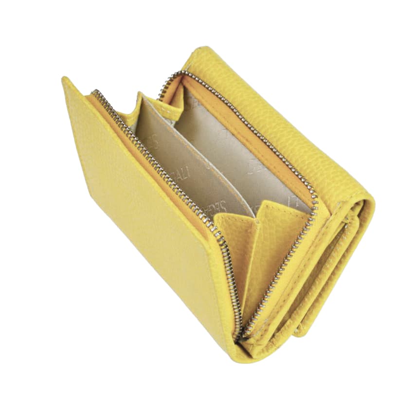 Dámská kožená peněženka SEGALI 7106 B pastel yellow světle žlutá - náhled 3