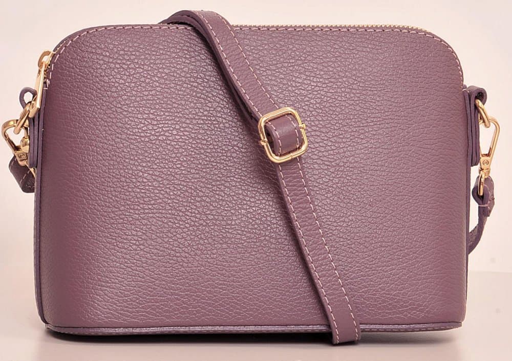MaxFly dámská kožená kabelka crossbody 5232 fialová - náhled 2