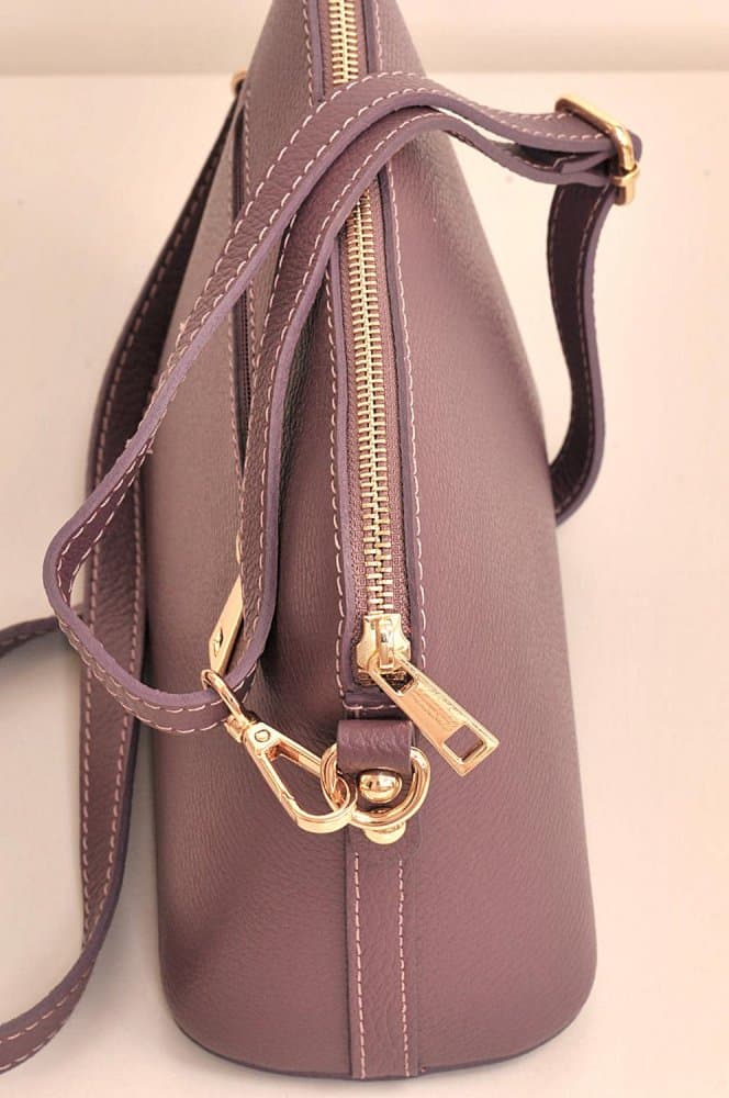 MaxFly dámská kožená kabelka crossbody 5232 fialová - náhled 3