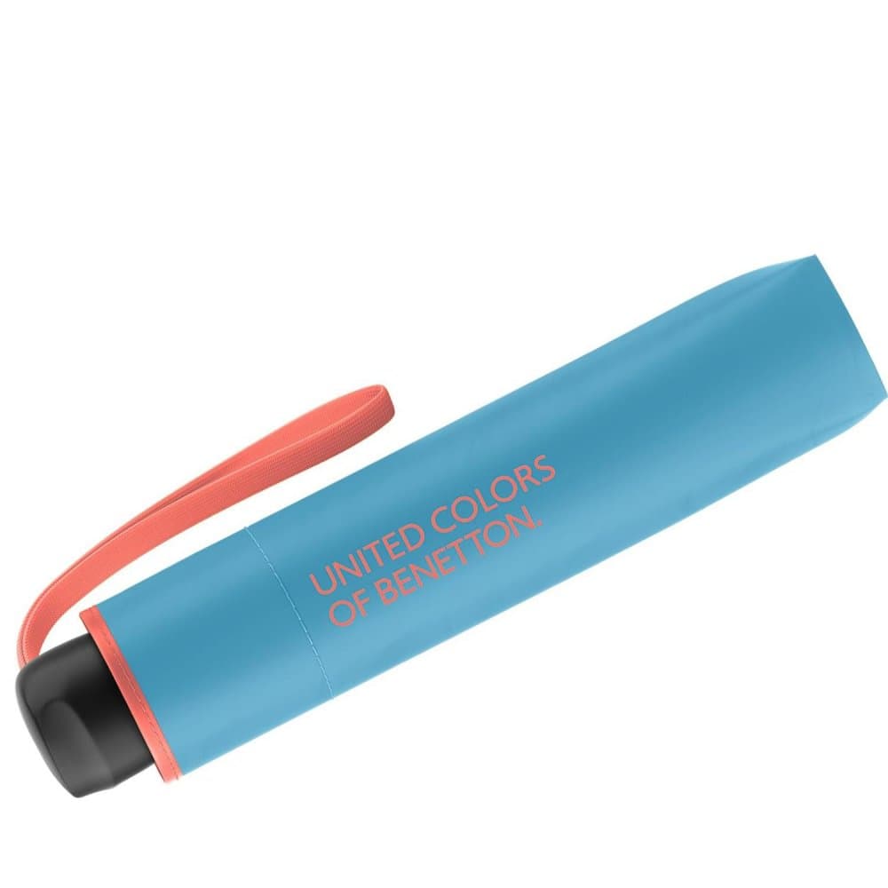 Dámský skládací deštník Benetton Super Mini Bachelor button 56309 světle modrý - náhled 2