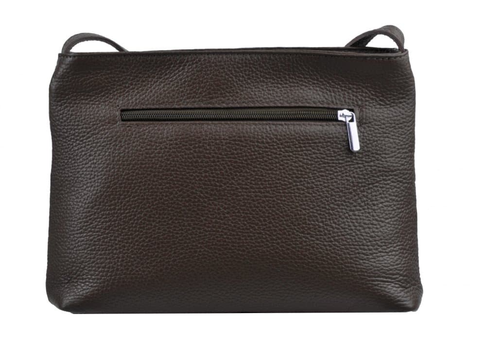 Dámská kožená crossbody kabelka 5085 tmavě hnědá - náhled 5