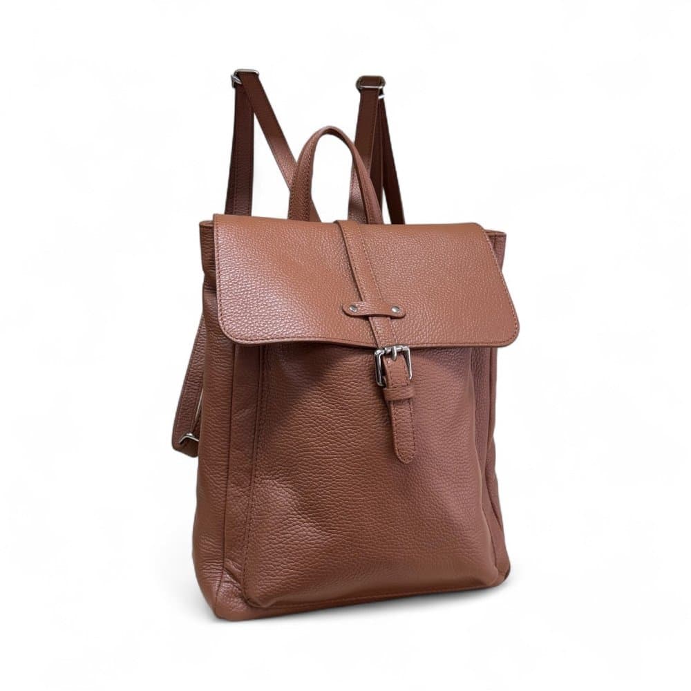 Kožený batoh dámský 6007 hnědý cognac - náhled 2