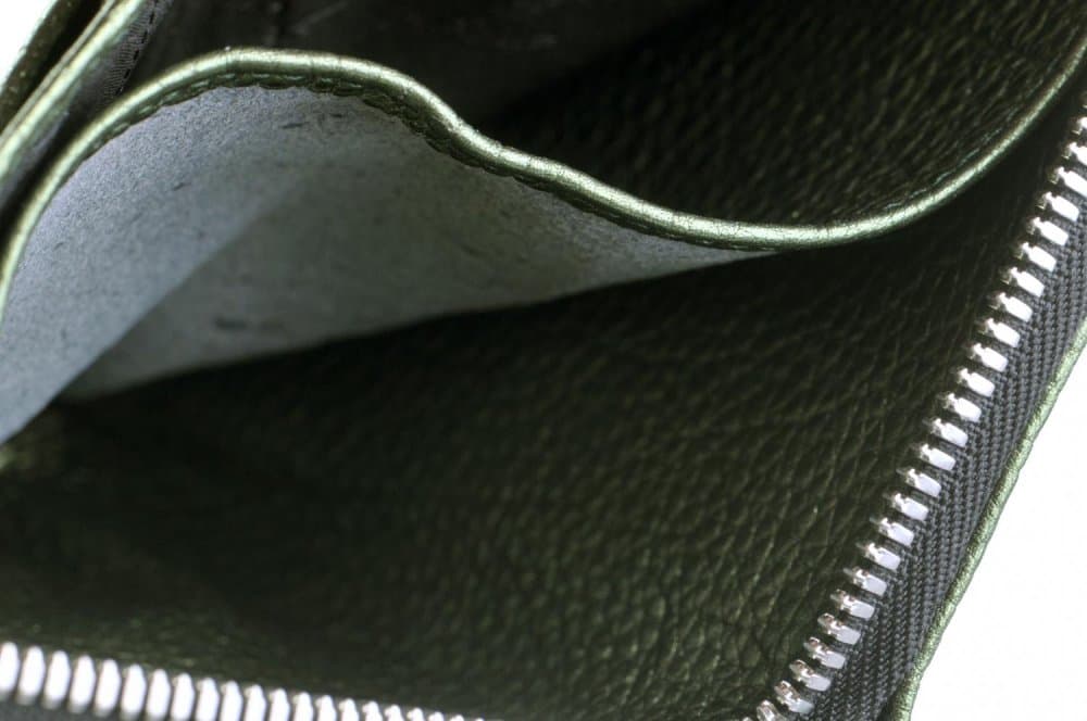 Dámská peněženka celá na zip VZOREK GREEN metalická zelená - náhled 4