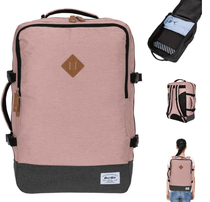 BestWay cestovní batoh CABIN PRO RETRO 40223-2100 růžový 40 L - náhled 5