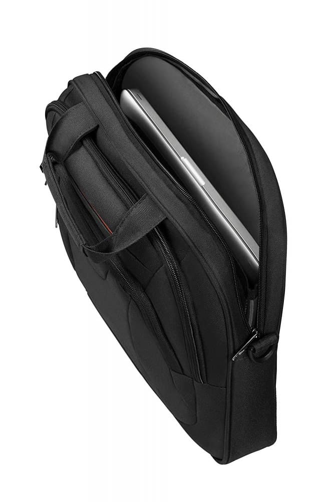 American Tourister AT WORK LAPTOP BAG 13.3"-14.1" Black/Orange - náhled 4