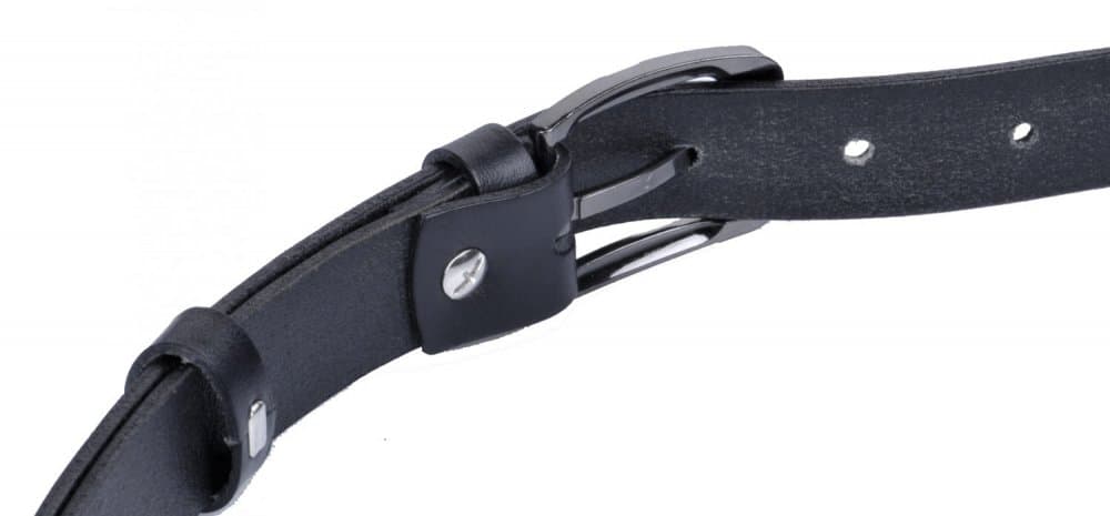 Penny Belts Dámský úzký kožený pásek  172-63 černý 100 cm - náhled 3