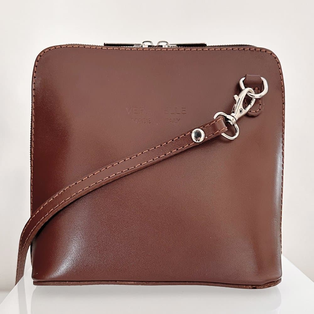 Giglio leather malá dámská kožená kabelka 133 hnědá - náhled 3