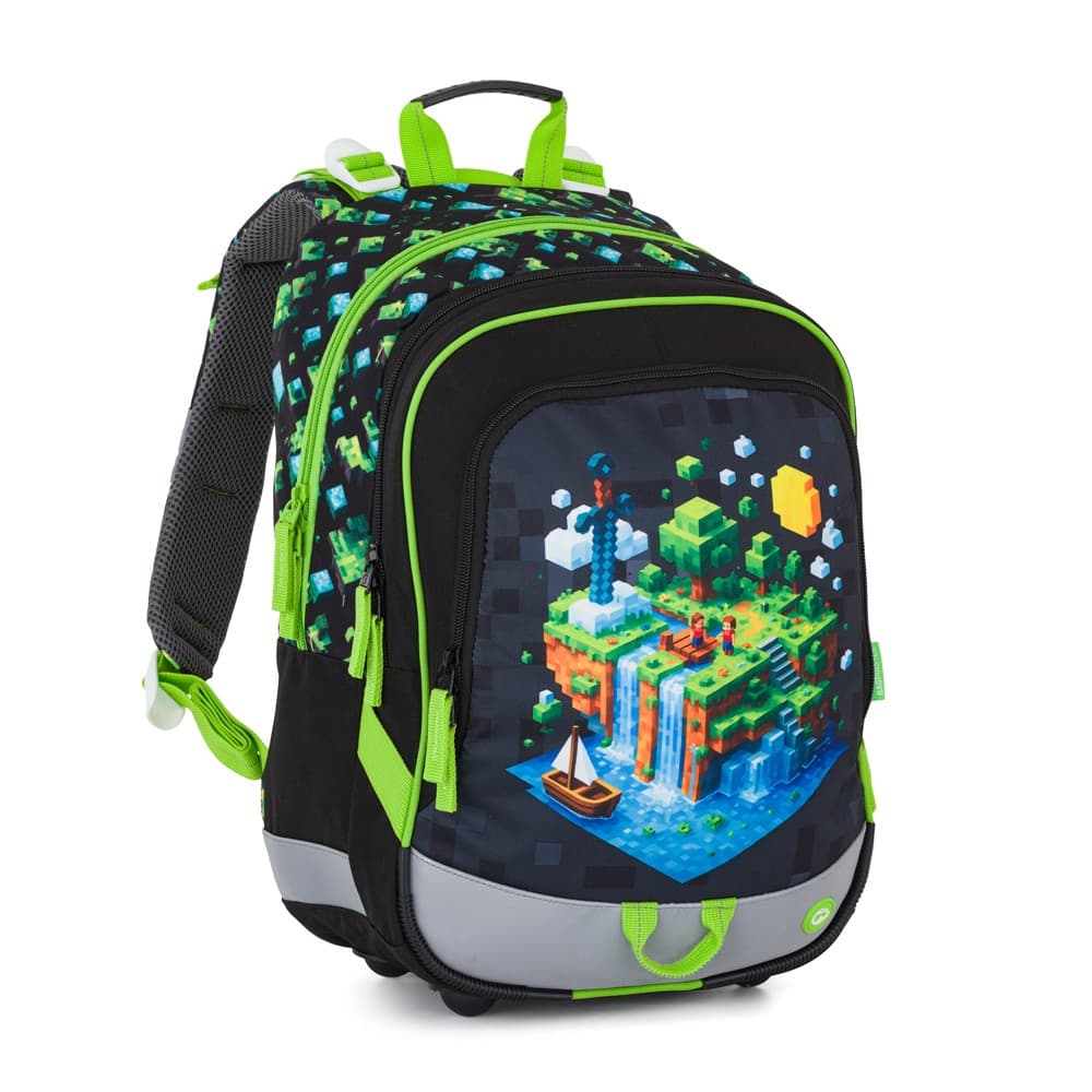 Bagmaster Malý školní set pro prvňáčky – země kostiček ALFA 26 B ( batoh + penál + sáček na tělocvik) - náhled 2