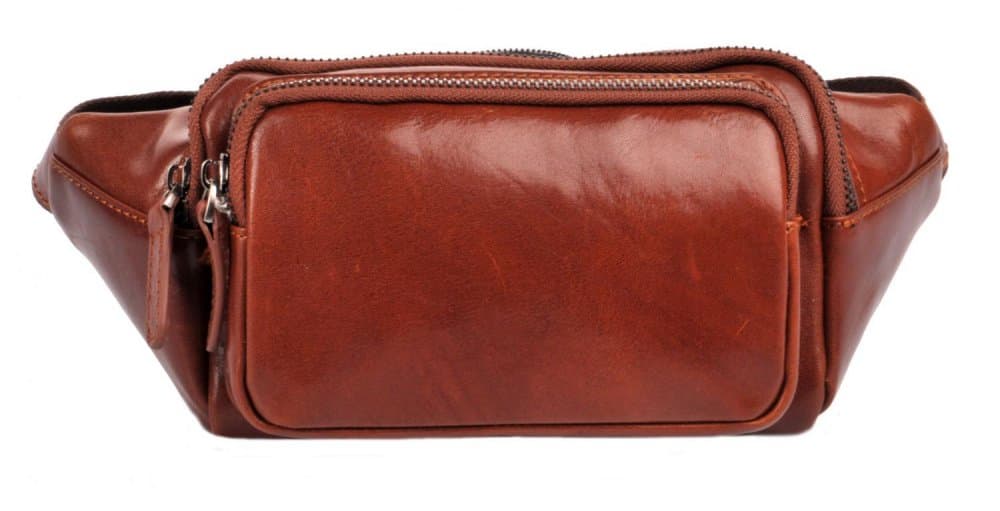 Giglio leather Kožená ledvinka VP1202 světle hnědá - poslední kus - náhled 1