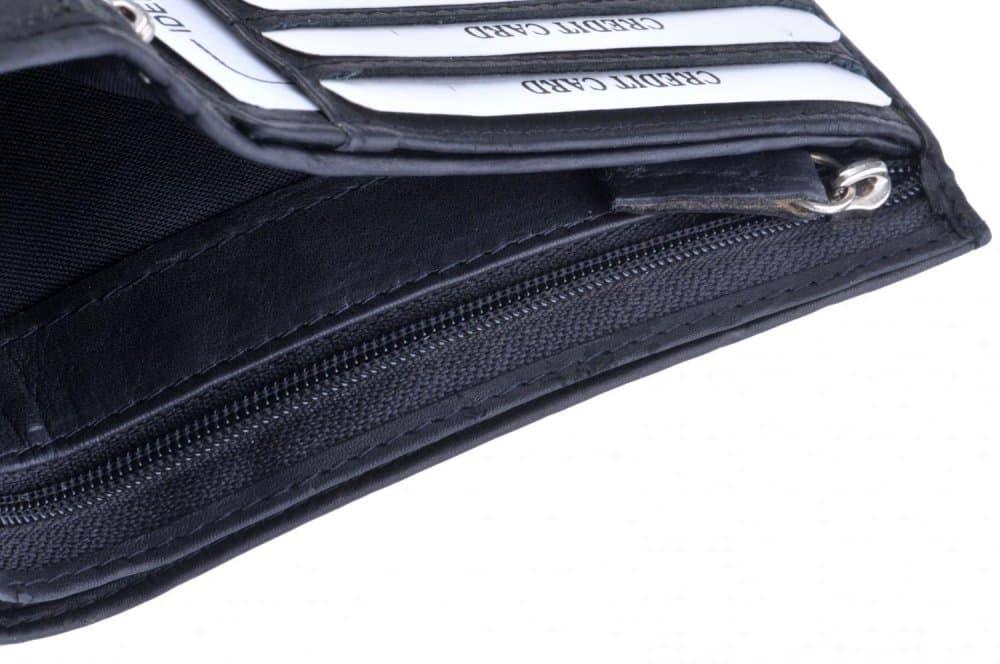 Pánská kožená peněženka - zip na bankovky TK-010 - náhled 5