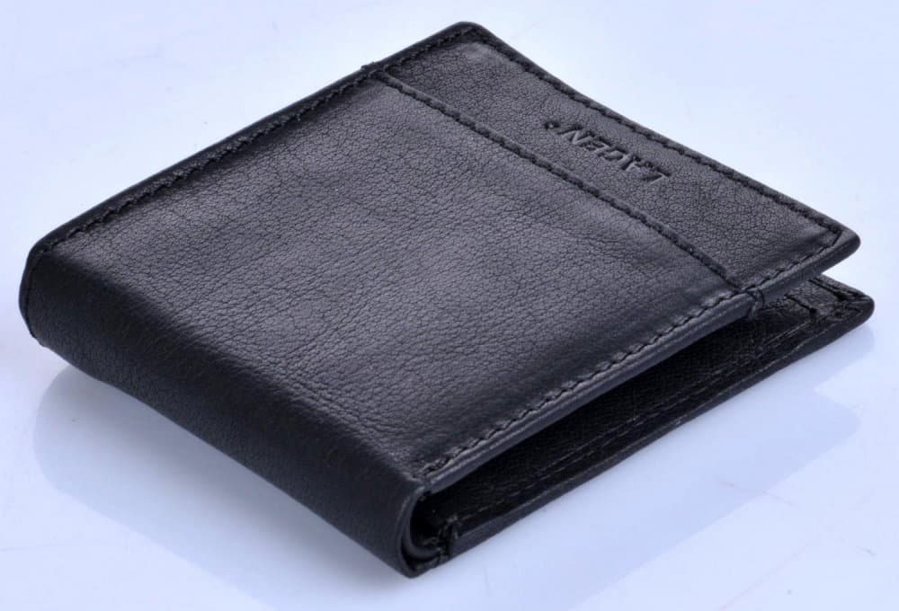 Pánská malá černá kožená peněženka LN-8697 Black - náhled 4