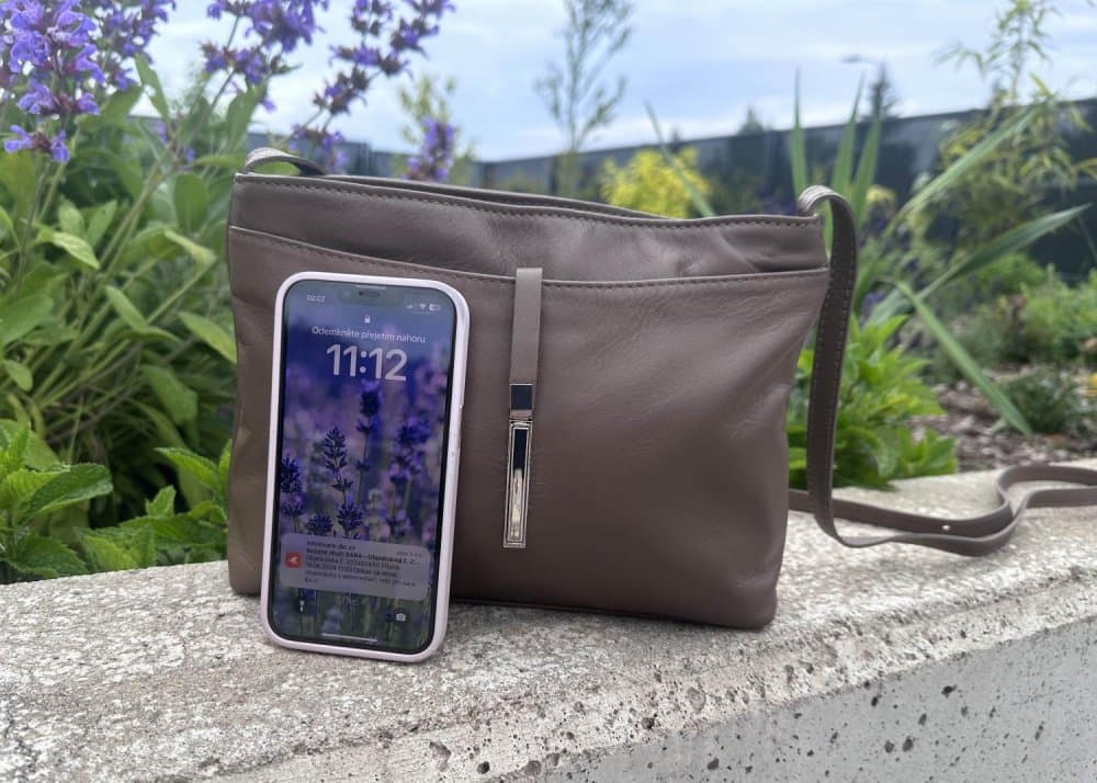MaxFly kožená kabelka 5085 taupe - nugátová - náhled 3