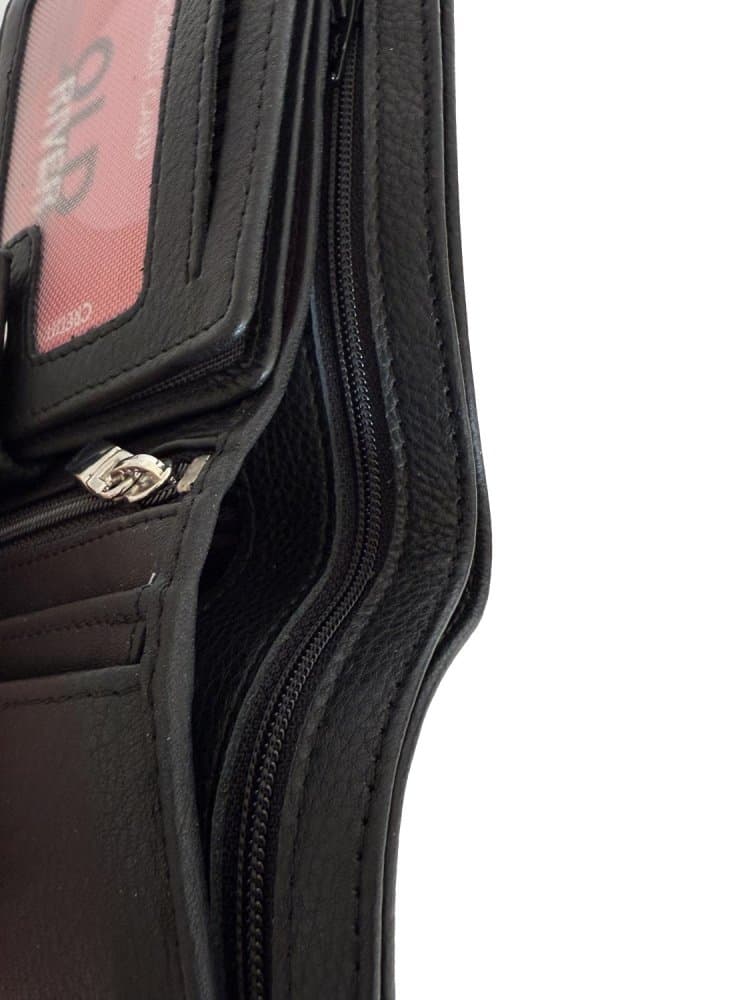 Pánská kožená peněženka ZE-229 černá, zip na bankovky - poslední kus - náhled 3