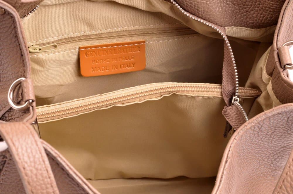 Kožená kabelka 5770 taupe - světle hnědá - náhled 4