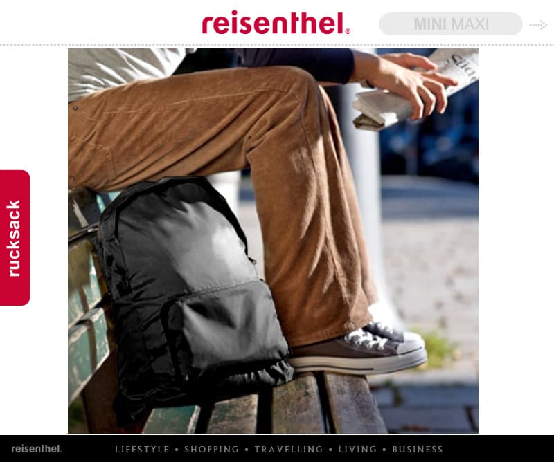 Skládací batoh Reisenthel Mini Maxi rucksack black AP7003 - náhled 5