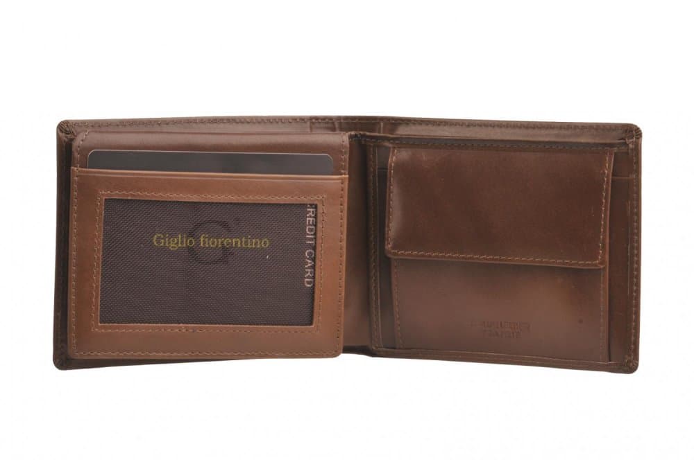Giglio leather Pánská kožená peněženka GF-013 hnědá - náhled 3